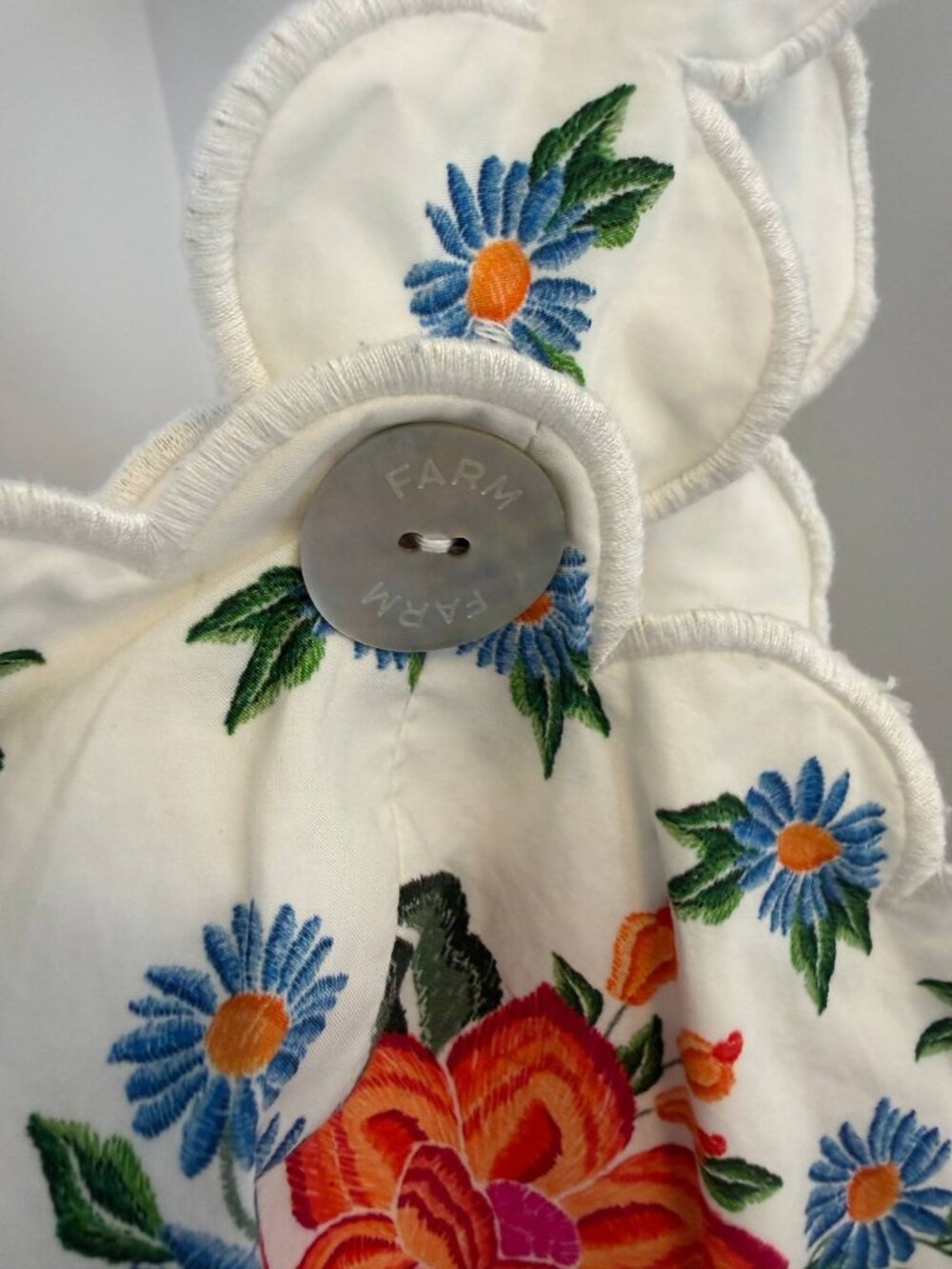 Farm Rio Off-White Bloom Garden Maxi Dress Size Medium - Picture 8 of 13